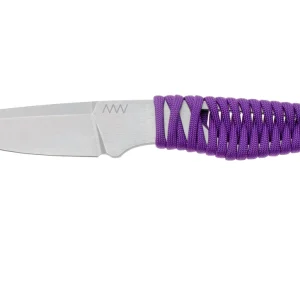 ANV P100 Sleipner, Purple Paracord P100-011, Black Kydex Sheath, cuchillo de cuello