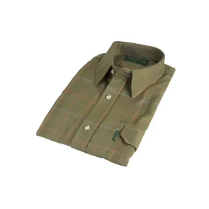 Camisa Oxford Blue Norfolk Tweed Checks Olive
