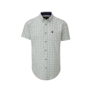 Camisa Manga Corta Oxford Blue London Tattersall  Navy