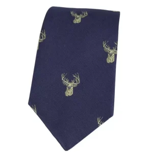 Corbata Oxford Blue Ciervo seda Navy