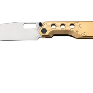Artisan Cutlery Beest 1878P-BR, Stonewashed AR-RPM9, Brass, navaja