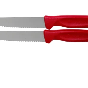 Wüsthof Create Collection juego de cuchillos para pizza/carne, 2-piezas, rojo