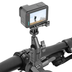 360° Motorcycle Handlebar Mount – Universal Action Camera Clamp for GoPro/DJI/Insta360