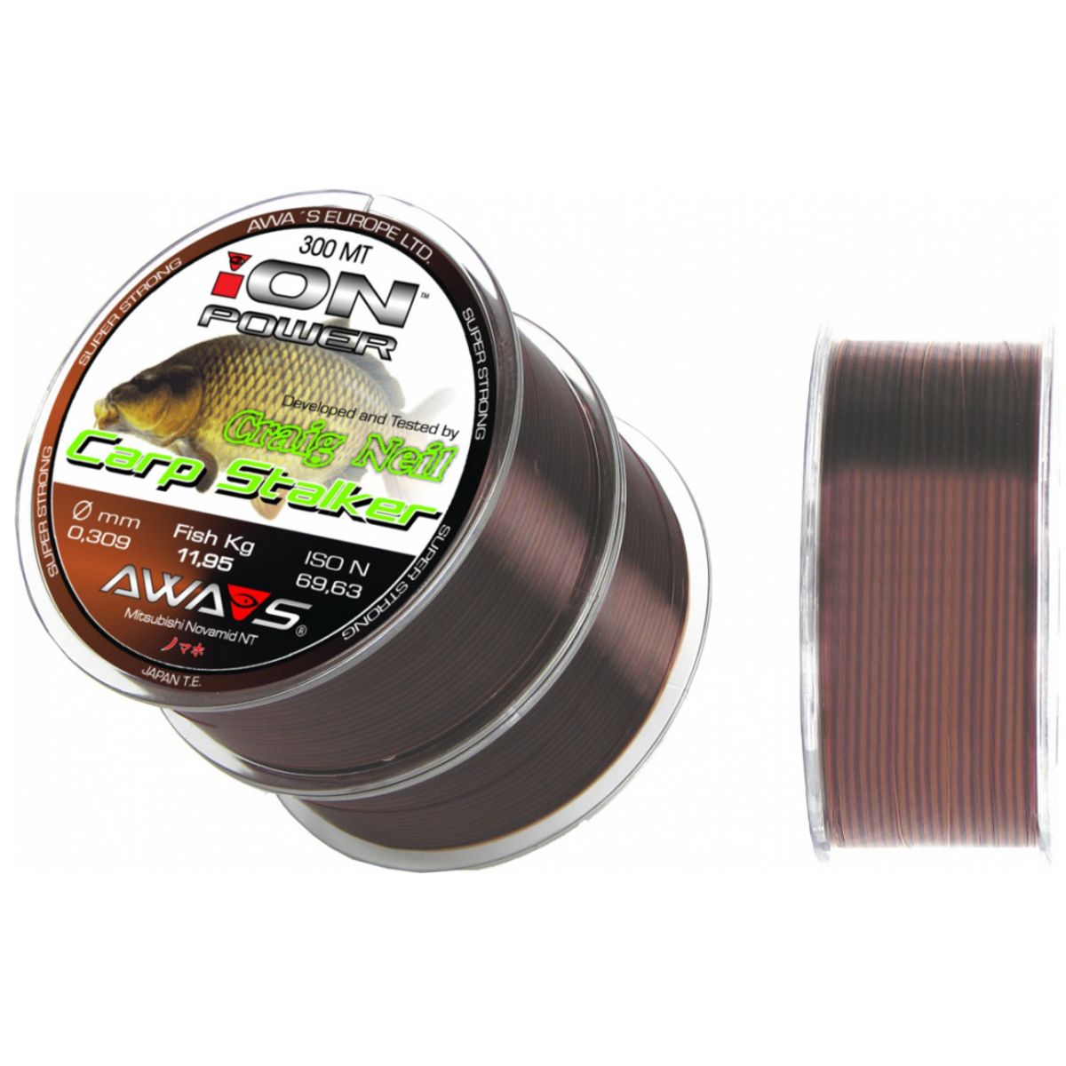 Awa Shima Ion Power Carp Stalker 0.37mm 19.50kg 600m (2x300m) - Imagen 3