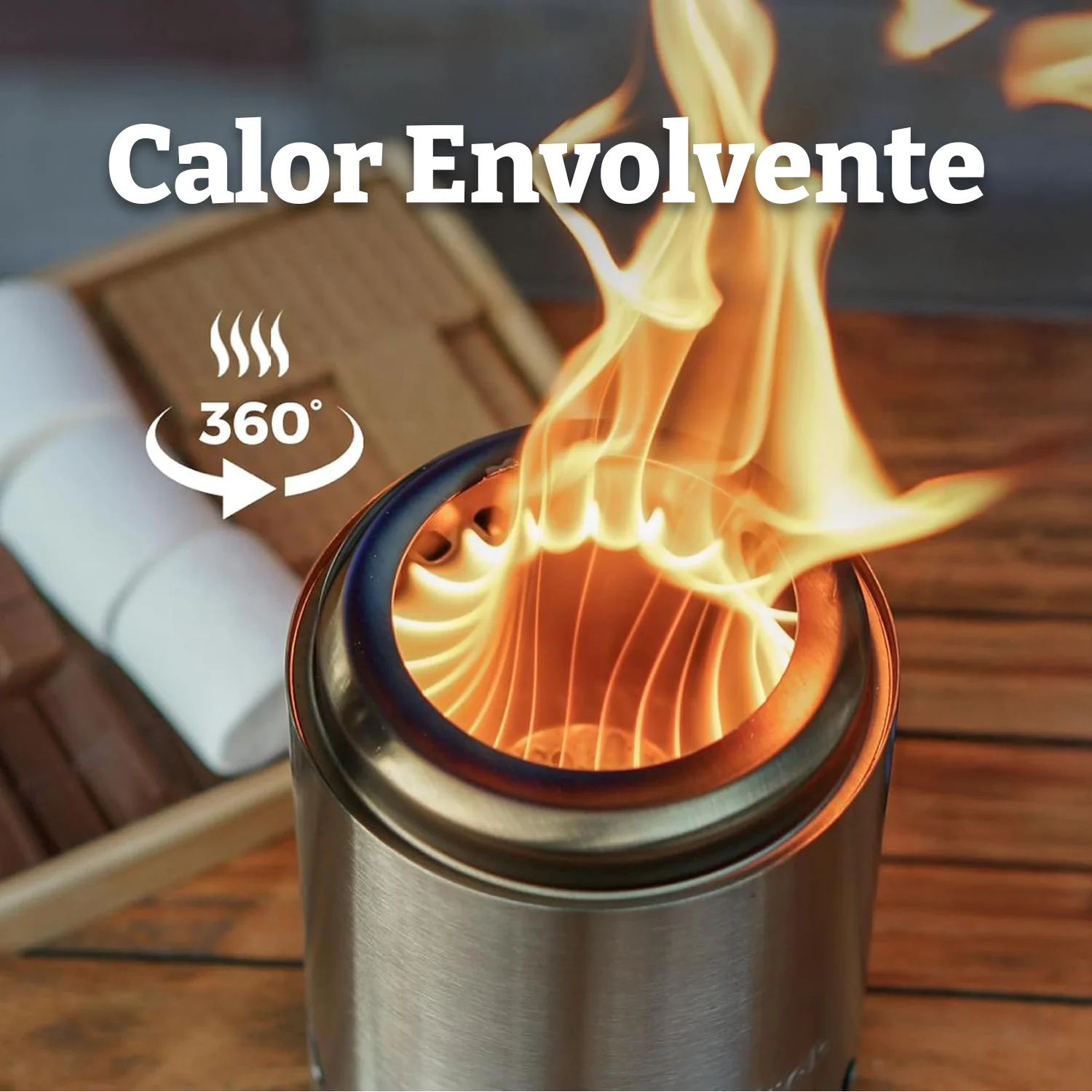 Brasero Sobremesa Sin Humo Fireboss Tabletop 22 cm Silver - Imagen 6