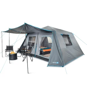 Carpa Camping Quintay 10 Personas Instant Black & Fresh 3000 Mm Cubre Techo Largo