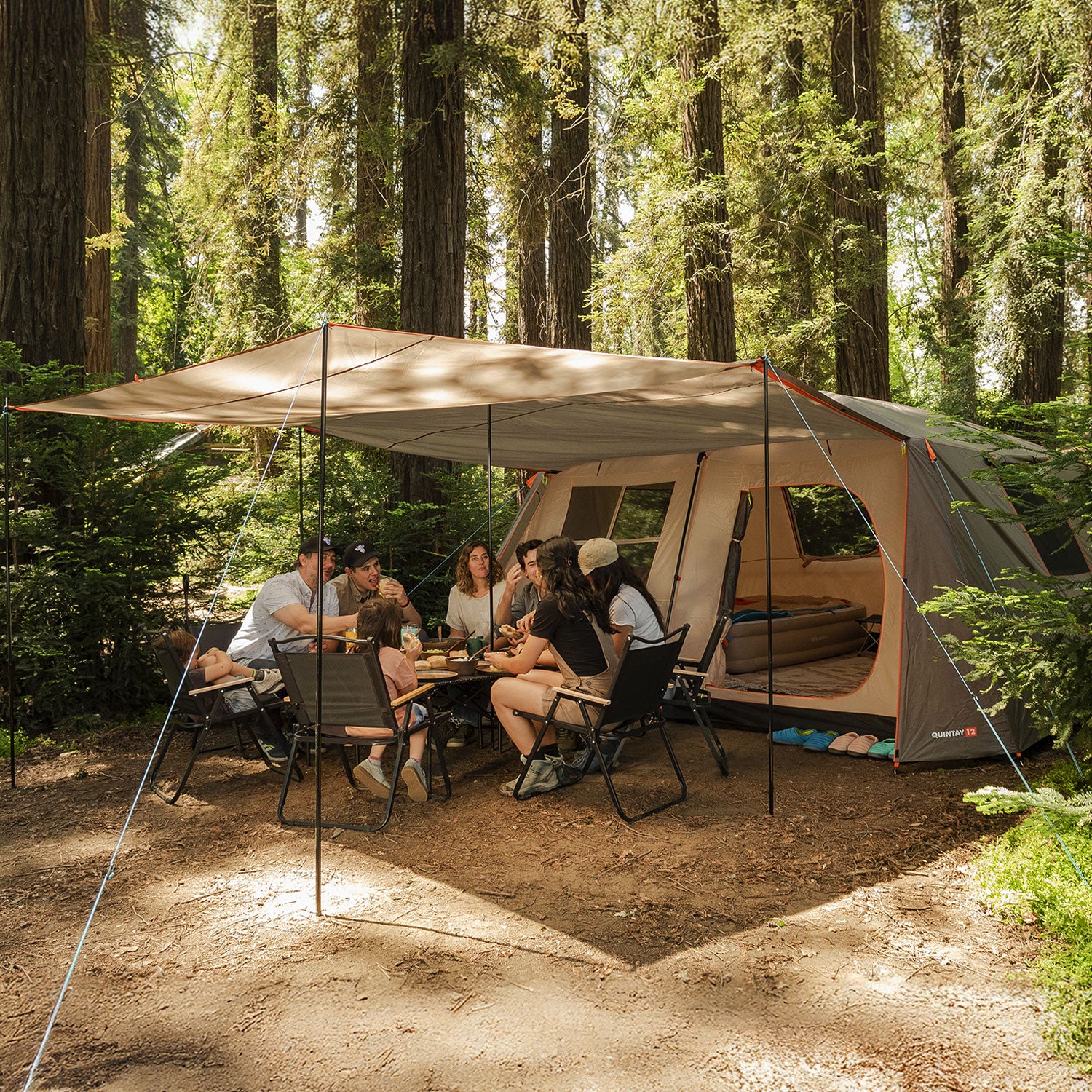 Carpa Camping Quintay 12 Personas 3000 Mm Cubre Techo Largo Toldo Extendido - Imagen 8