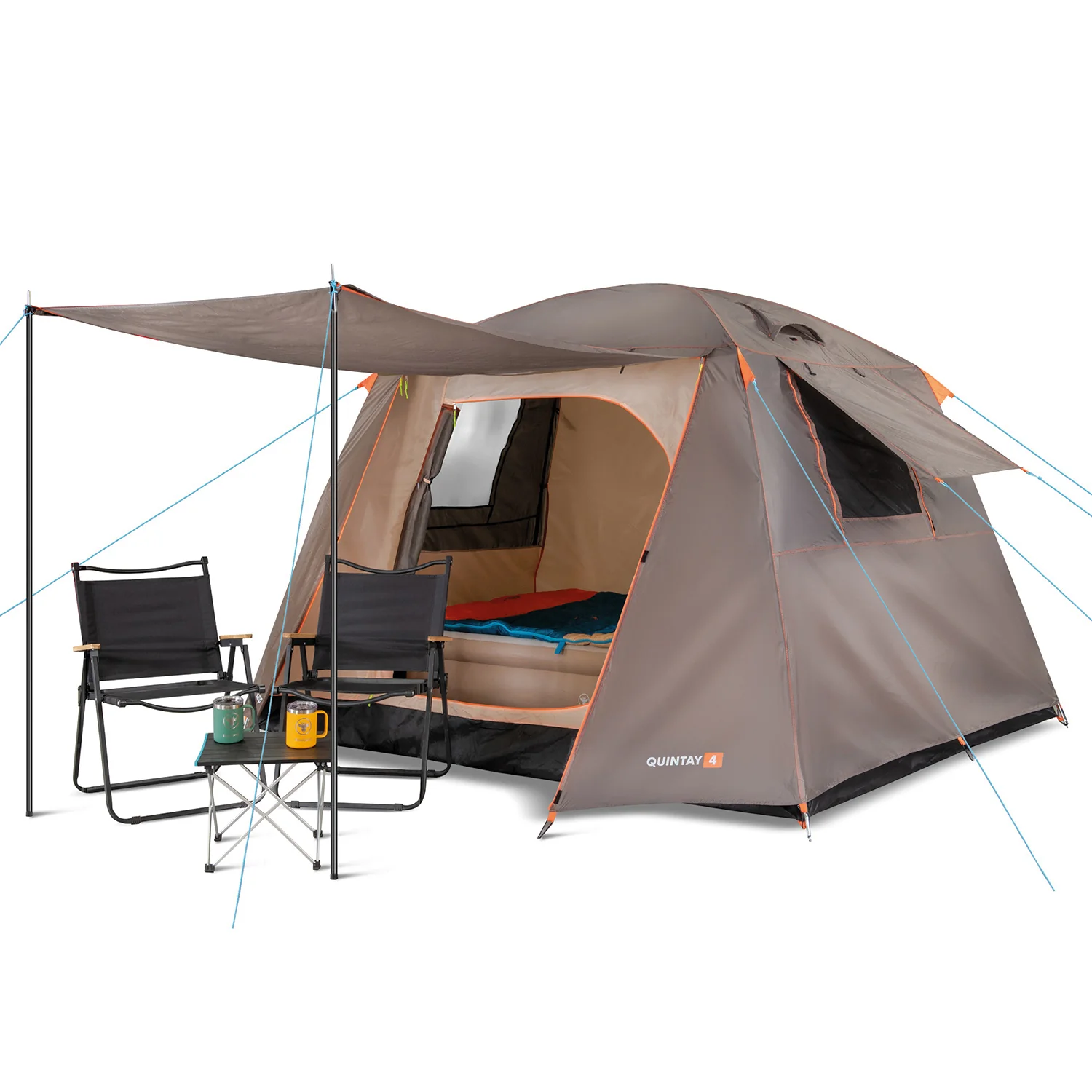 Carpa Camping Quintay 4 Personas 3000 Mm Cubre Techo Largo - Imagen 2