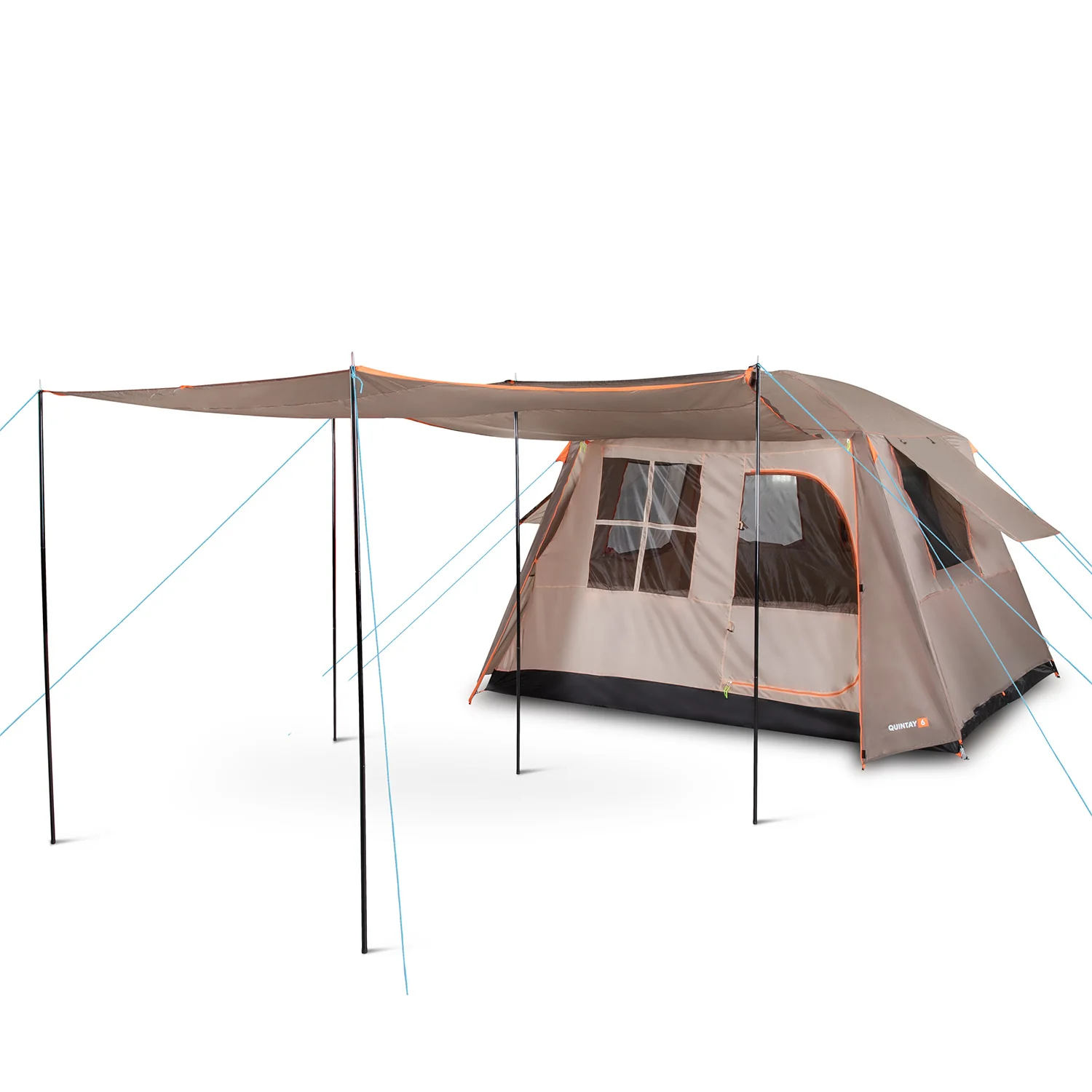 Carpa Camping Quintay 6 Personas 3000 Mm Cubre Techo Largo Toldo Extendido - Imagen 4