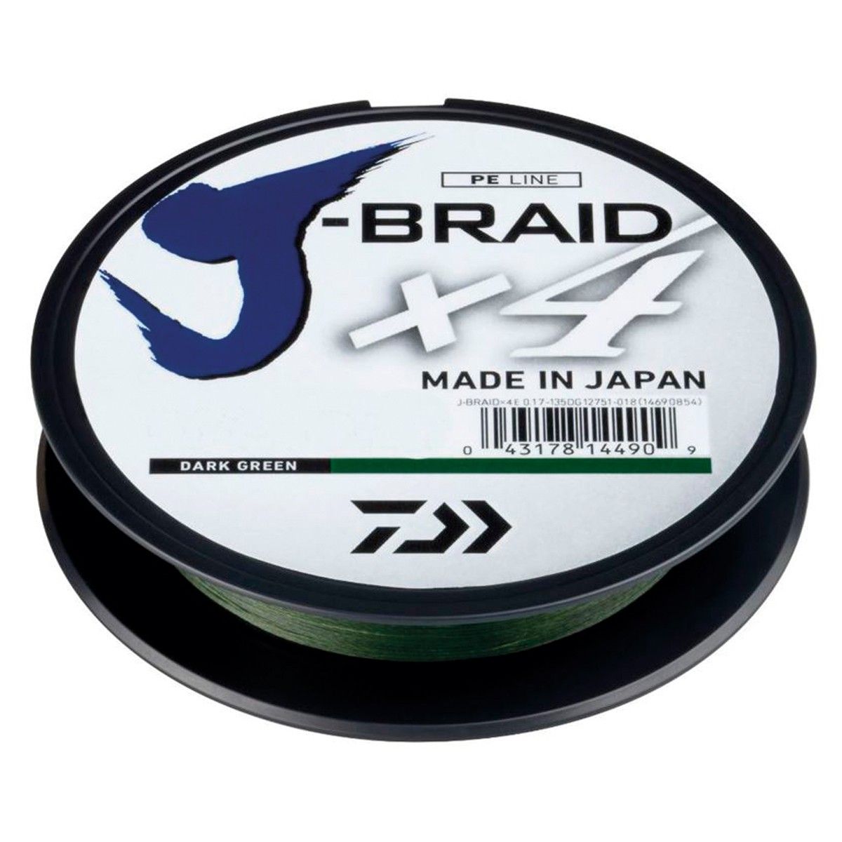 Daiwa J-Braid X4 Dark Green 0.29mm 18.6kg (450m)