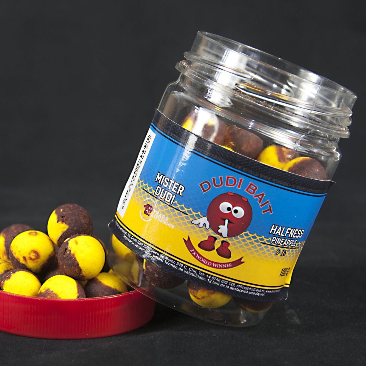 Dudi Baits Mister Red Super Hot Pineapple Halfness 20mm