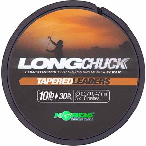 Korda Long Chuck Clear Tapered Leaders 10-30lb 0.27-0.47mm
