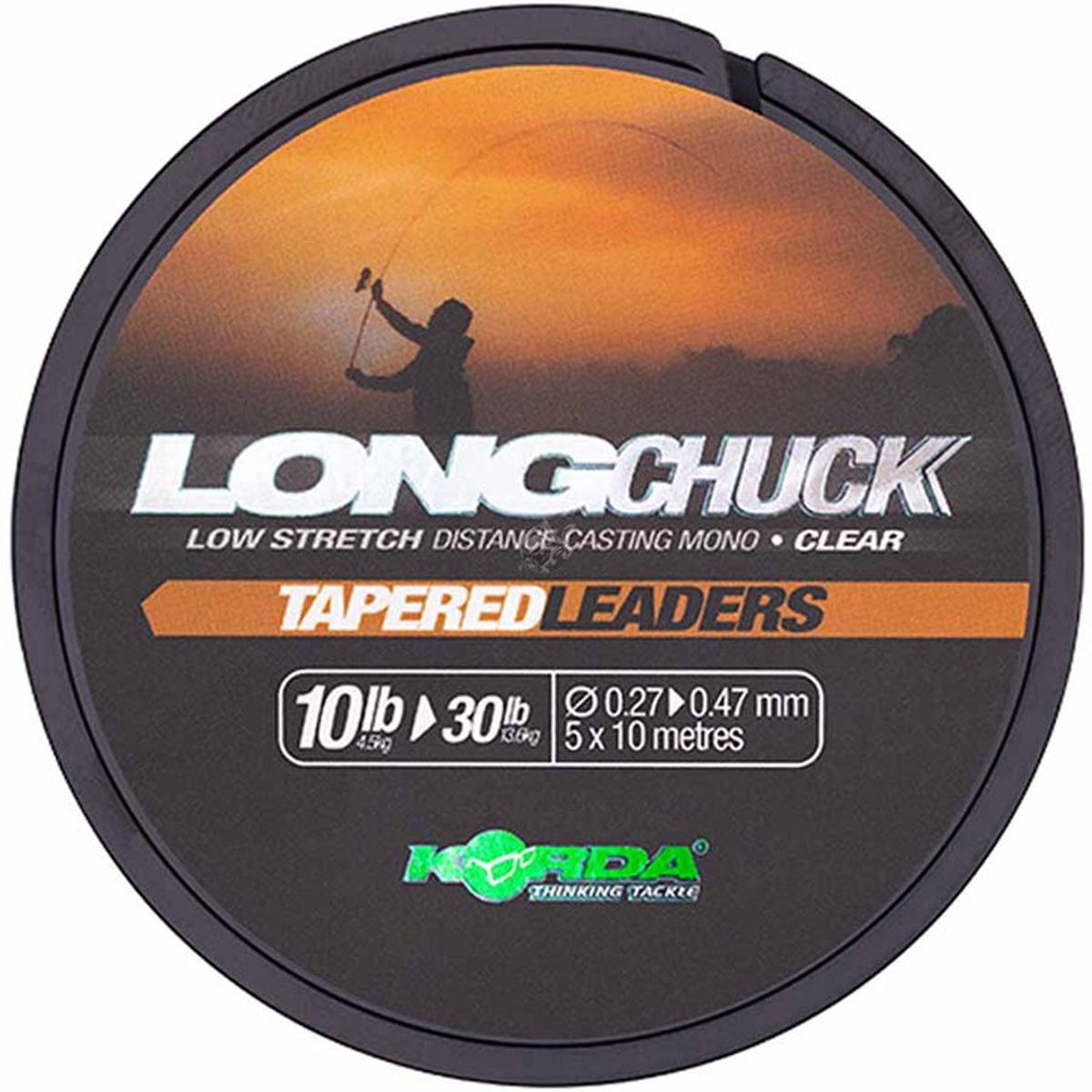 Korda Long Chuck Clear Tapered Leaders 10-30lb 0.27-0.47mm