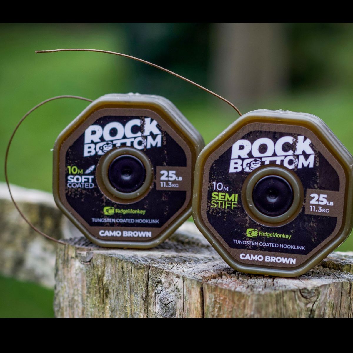 RidgeMonkey RM-Tec Rock Bottom Tungsten Coated Semi-Stiff Camo Brown 25lb - Imagen 5