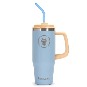 Vaso Térmico Tumbler Mug Termo BossCamp 1000ml Tapa 2 en 1 Cielo