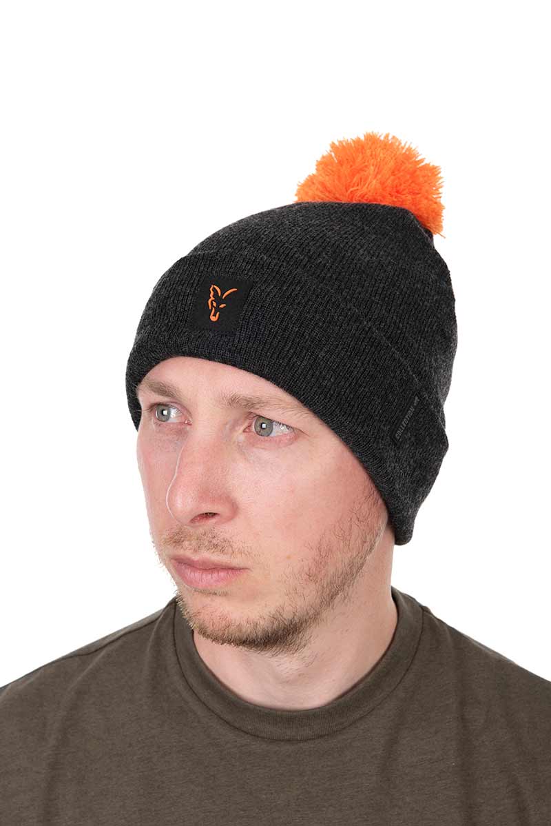 Fox Gorro Bobble Negro-Naranja - Imagen 2