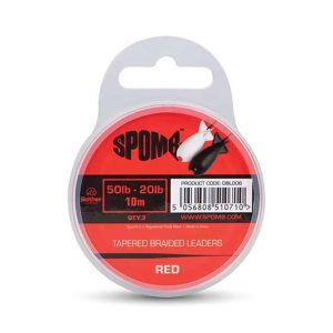 Fox Spomb Tapered Braided Leader – Rojo