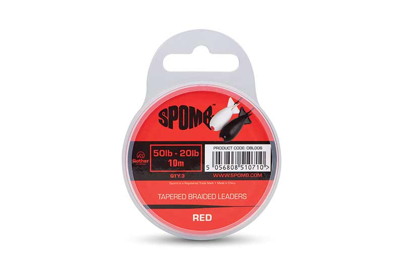 Fox Spomb Tapered Braided Leader – Rojo
