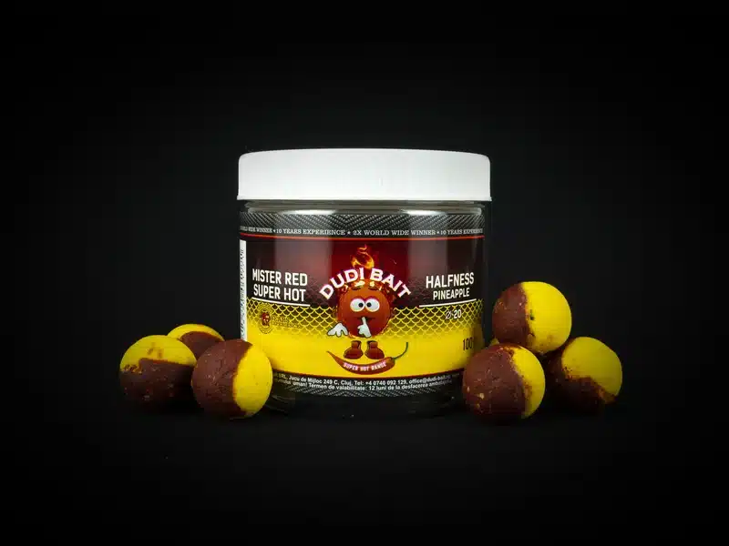 Dudi Baits Mister Red Super Hot Pineapple Halfness 20mm - Imagen 3