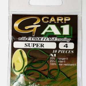 GamaKatsu Anzuelos A1 G-Carp Super Hooks Camou Verde Size 4