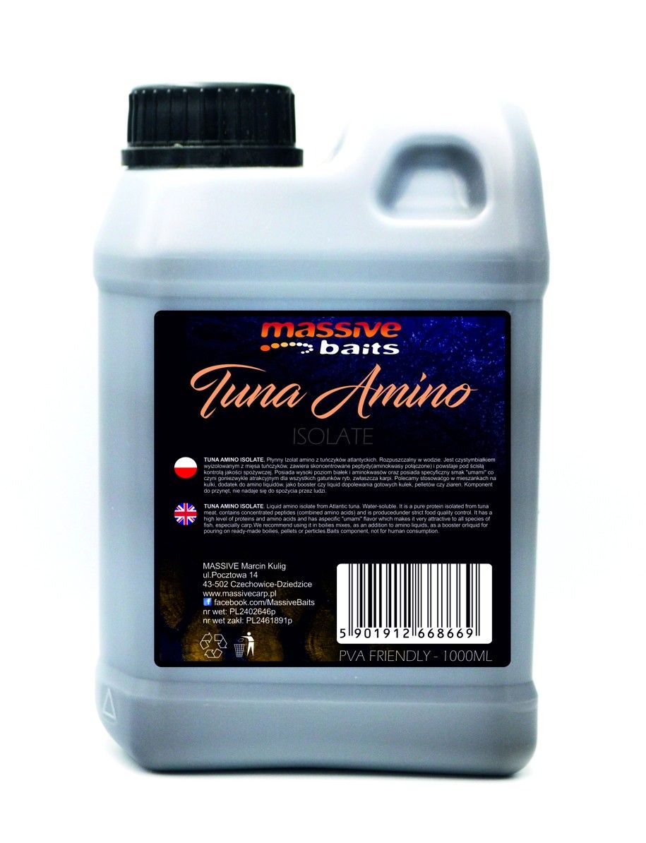 Massive Baits- Tuna Amino Isolate 1000ml (Aislado aminoacidos atún) - Imagen 2