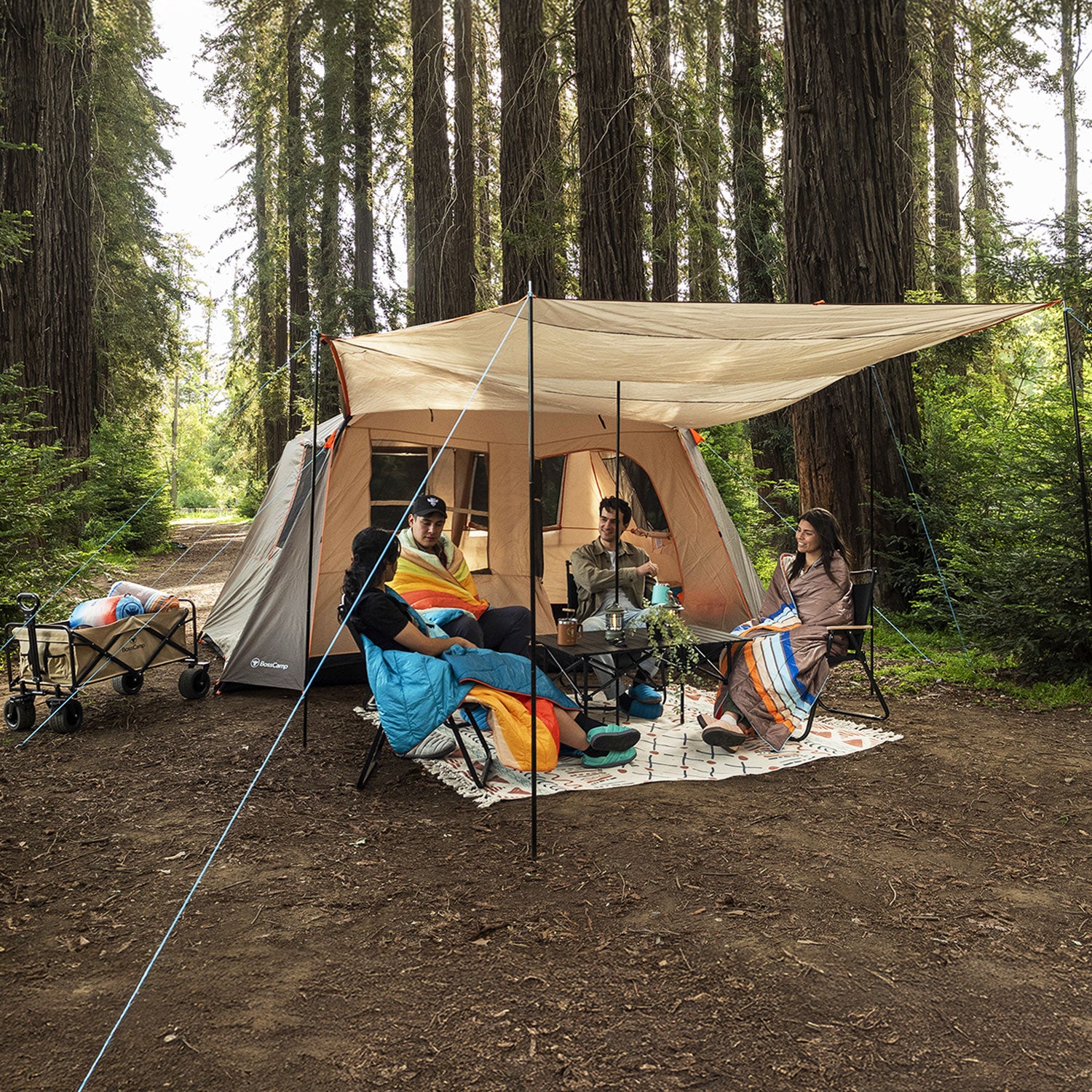 Carpa Quintay 8 Personas 3000 Mm Cubre Techo Largo Toldo Extendido - Imagen 6