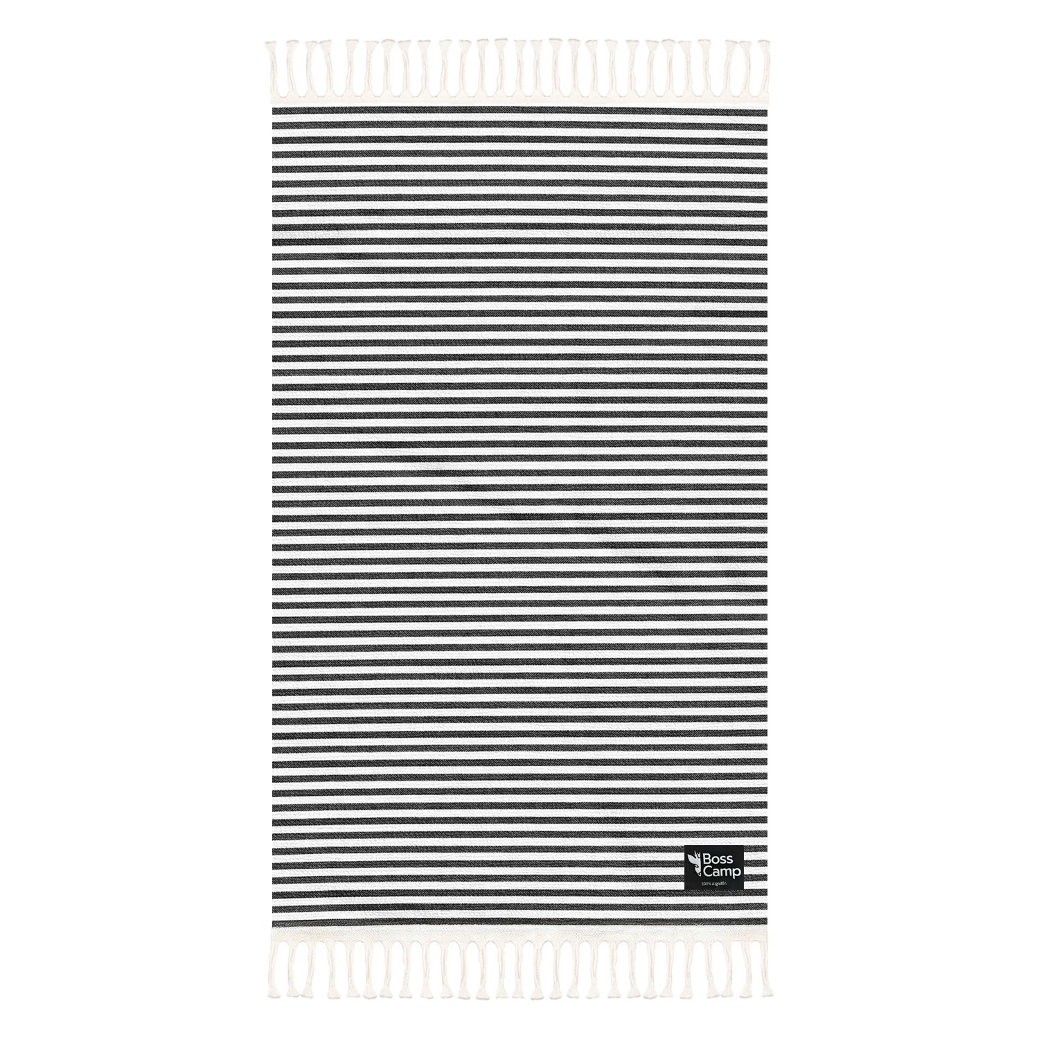 Toalla Turca 100% Algodón Línea Negra Bosscamp (100 x 180)