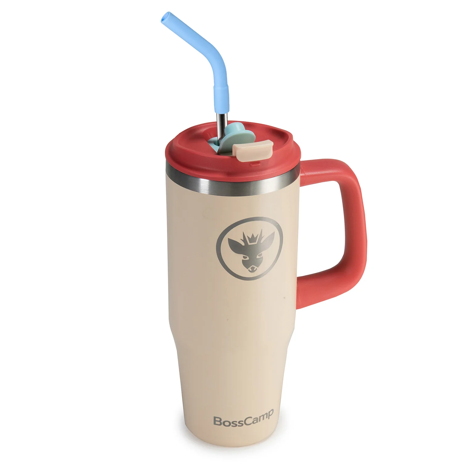 Vaso Térmico Tumbler Mug Termo BossCamp 1000ml Tapa 2 en 1 Arena - Imagen 5